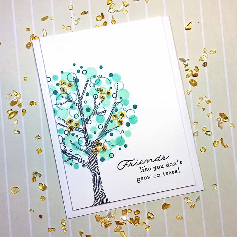 Making a Card with the Confetti Stamping Technique