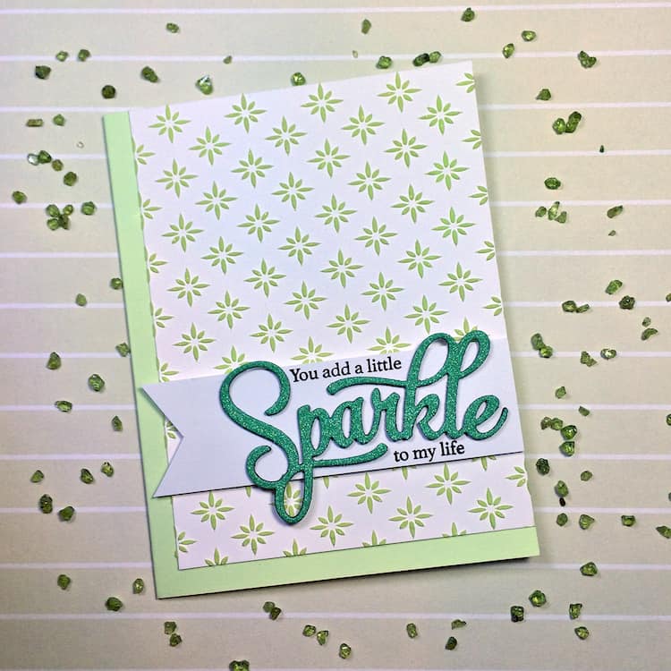 Embossing paste and glitter - because everything is better with glitter. 