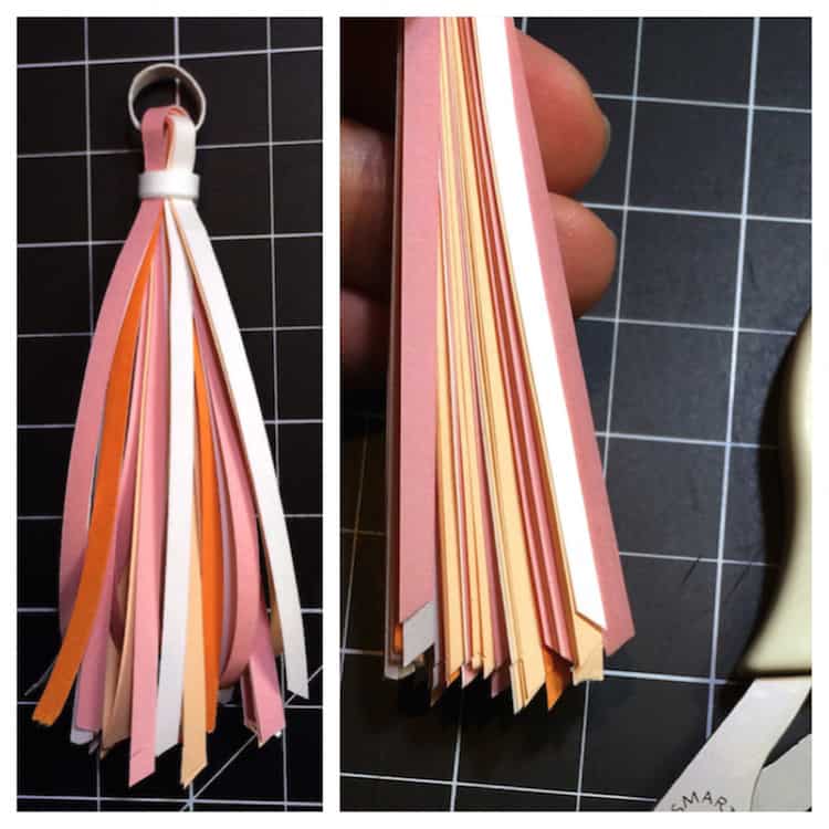 How to make a paper tassel with quilling paper strips. Use them on your gift wrapping, cards, and scrapbooks!