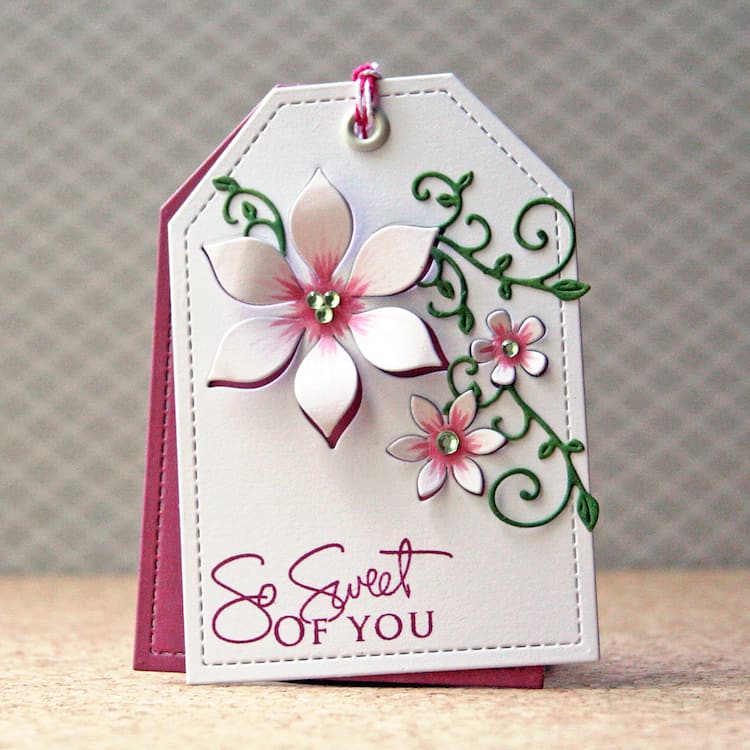Floral Tag - So Sweet of You! Beautiful for a thank you gift :)