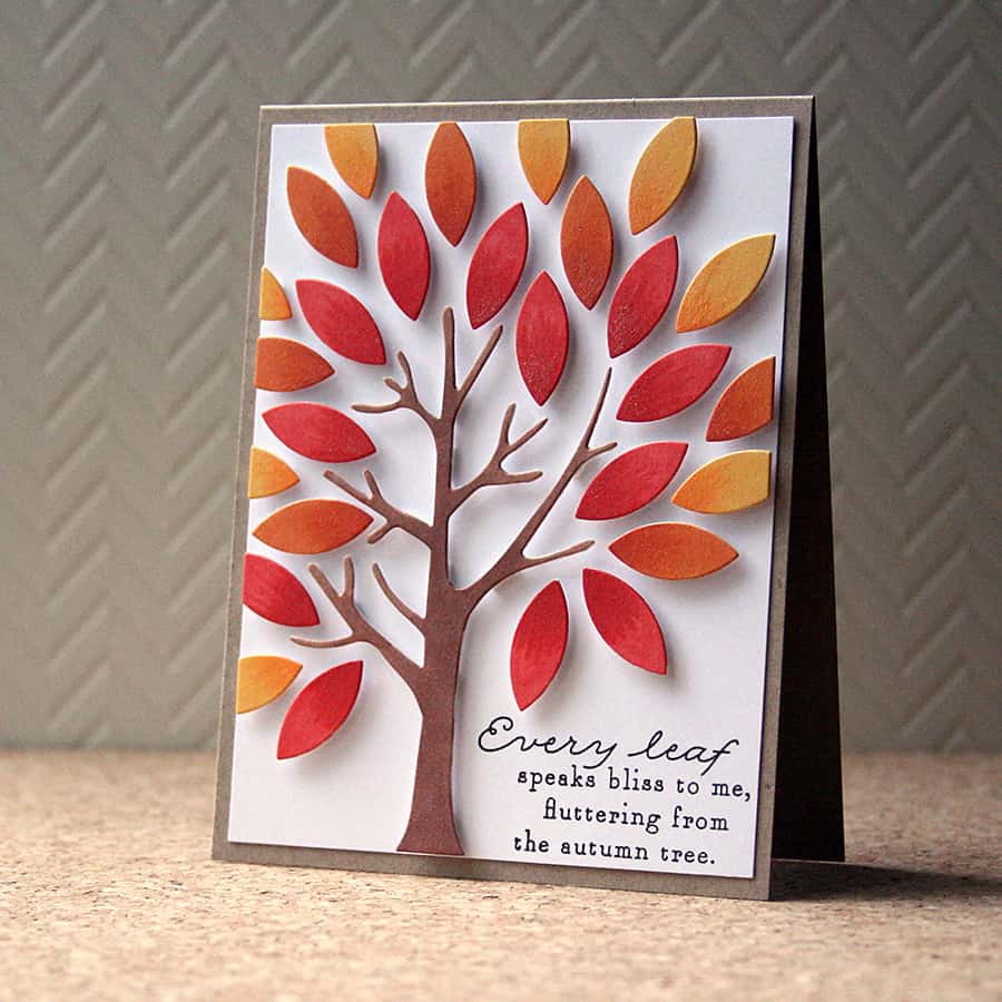 Die Cut Dimensional Autumn Tree