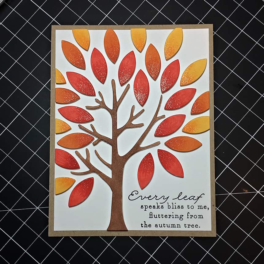 Die Cut Autumn Tree