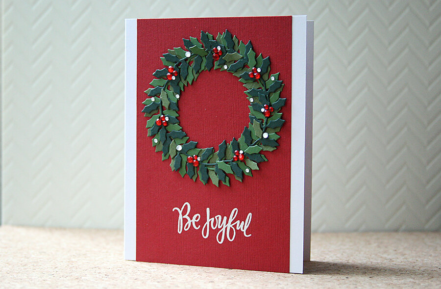 Clean and Simple Wreath Christmas Card