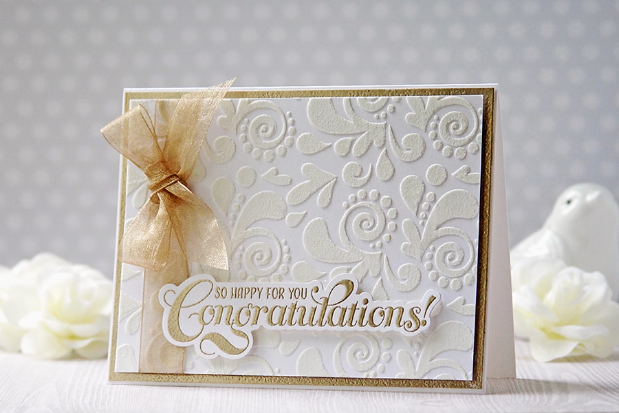 Embossing Two Ways: Congratulations