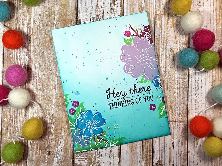 PTI June Blog Hop Challenge: Hey There Floral Card
