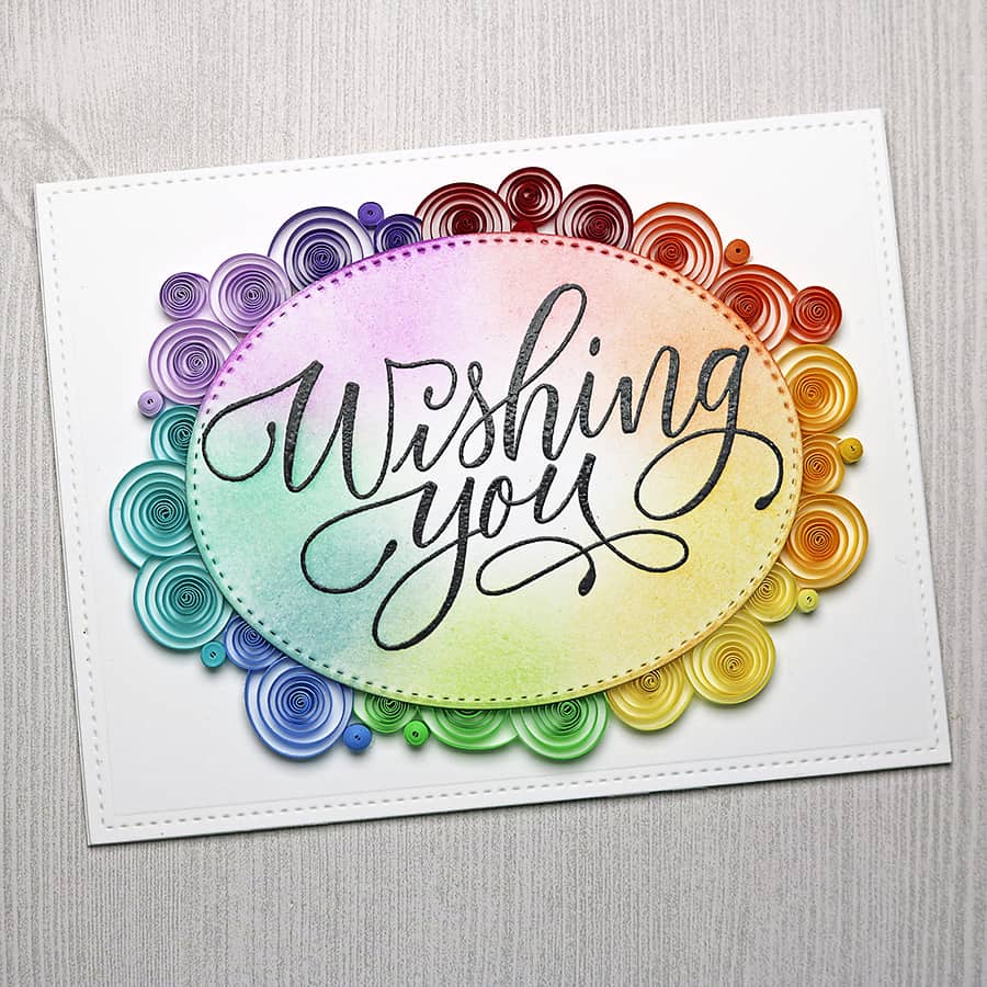Rainbow Quilling Card
