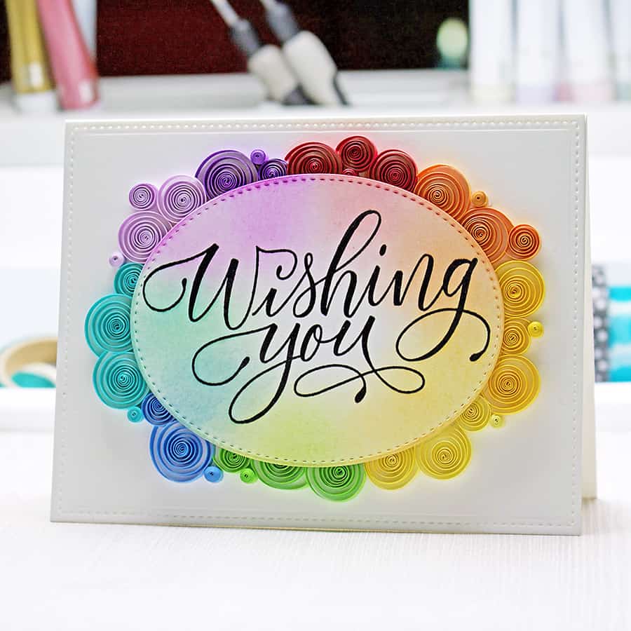 Rainbow Quilling Card