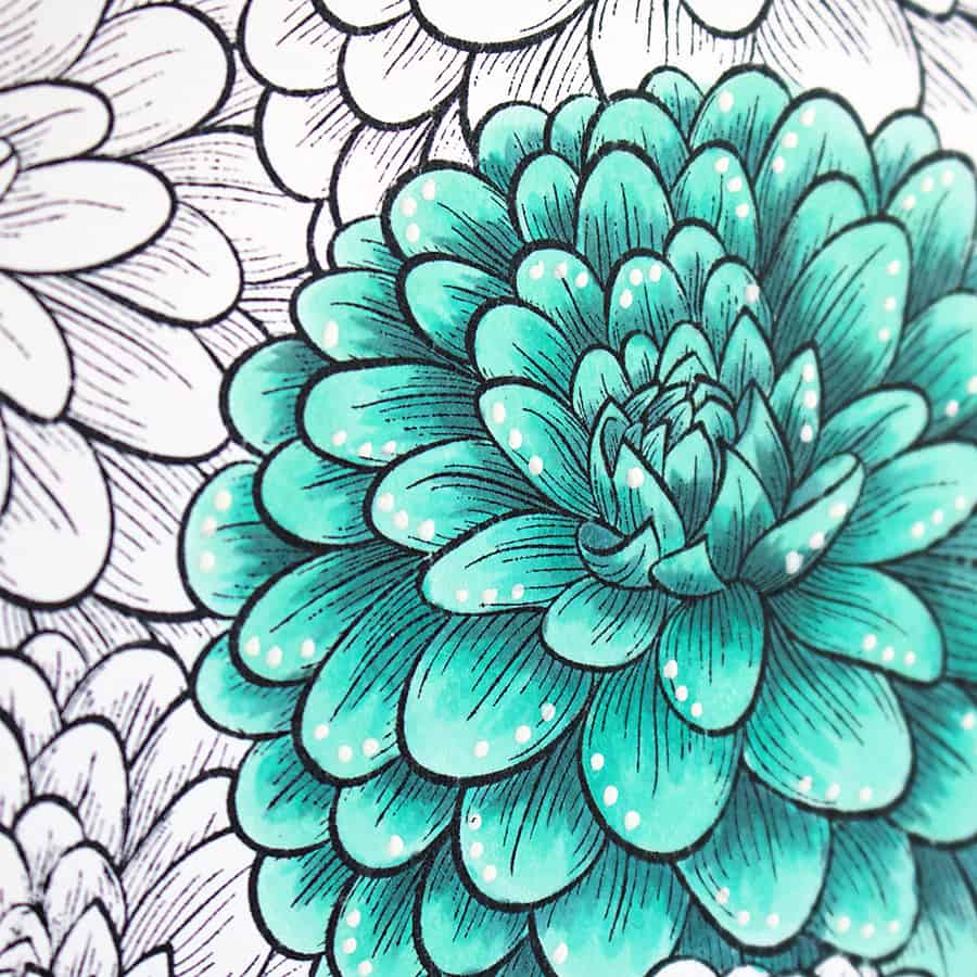 A Favorite Floral Background with Copics