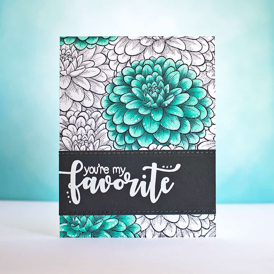 A Favorite Floral Background with Copics