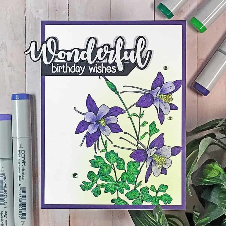 Wonderful Birthday Wishes & Copic Coloring