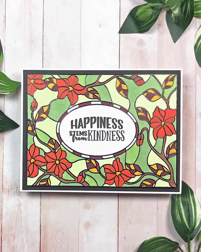 Autumn Stained Glass Blooms + Coloring With Copics