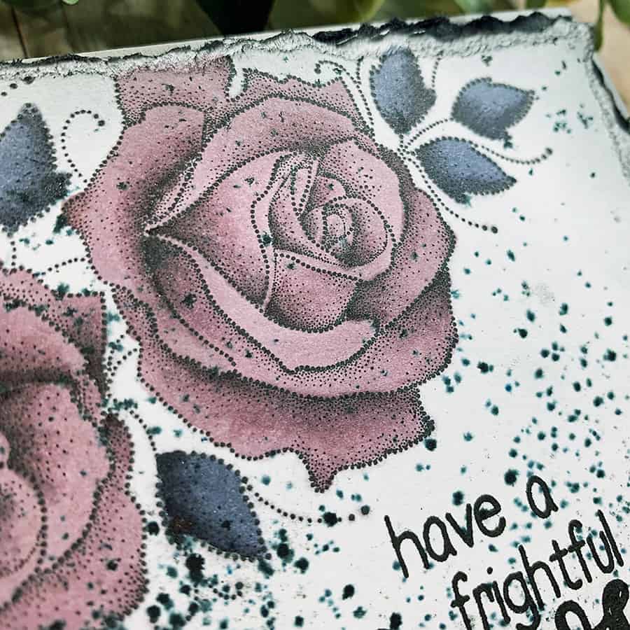 Deep Purple Halloween Roses + Copic Coloring