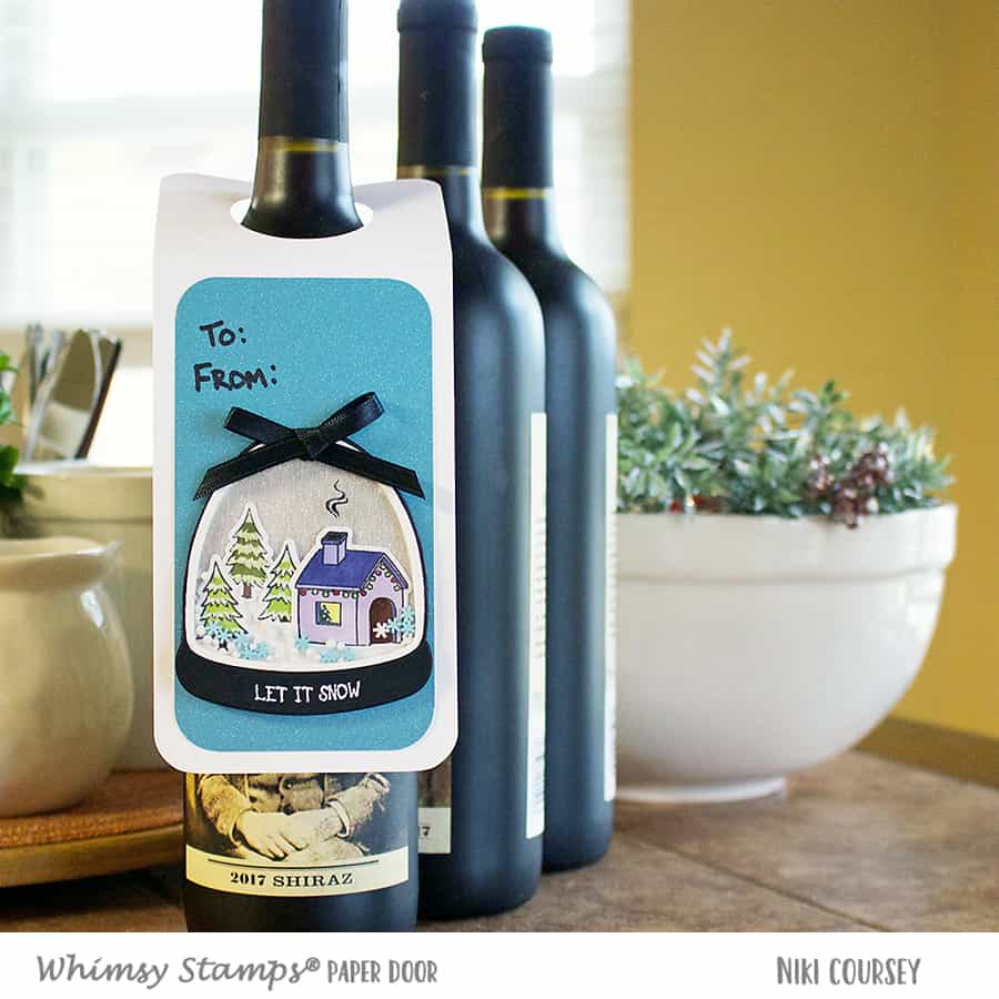 Paper Door: A Holiday Wine Bottle Shaker Tag