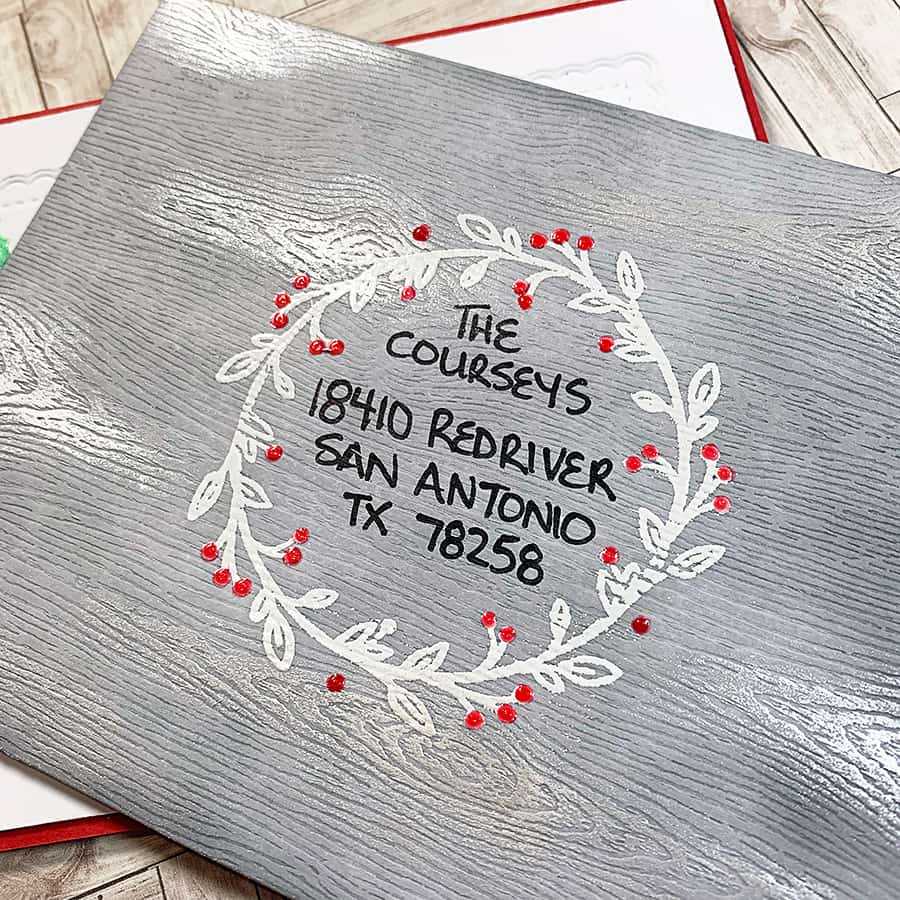 Weathered Wood Holiday Envelopes