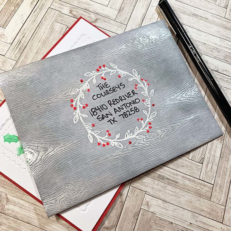 Weathered Wood Holiday Envelopes