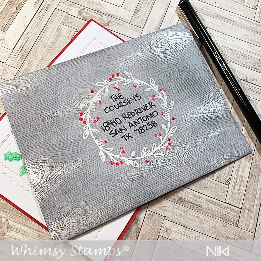 Weathered Wood Holiday Envelopes