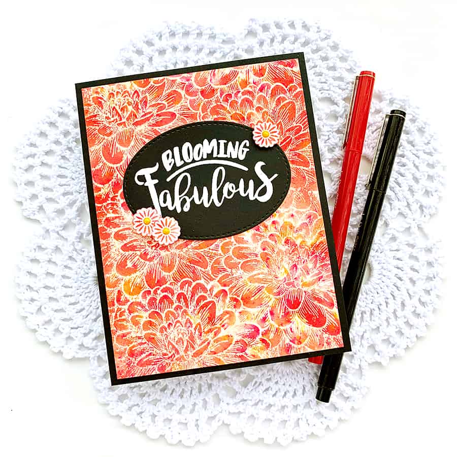 Vibrant Floral Background with Nuvo Shimmer Powder