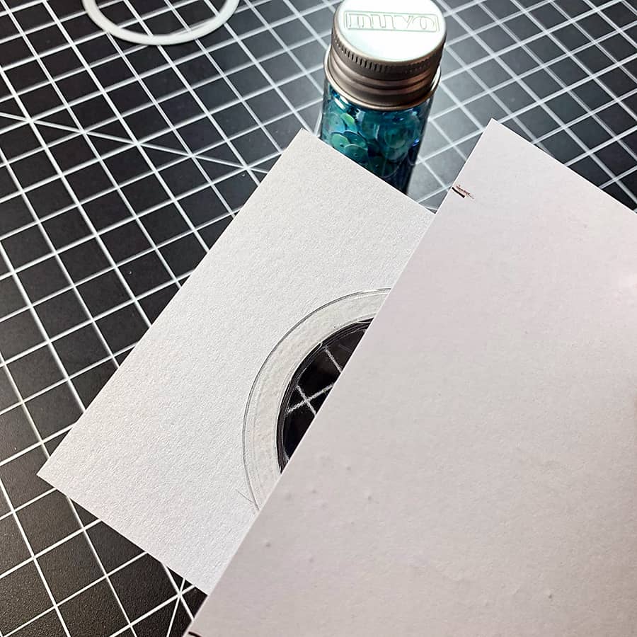 Square Shaker Ornament Card for Christmas