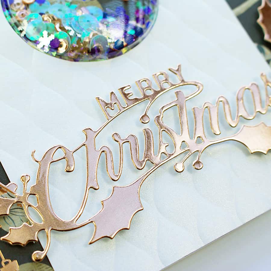 Square Shaker Ornament Card for Christmas