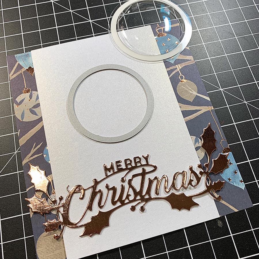 Square Shaker Ornament  Card for Christmas