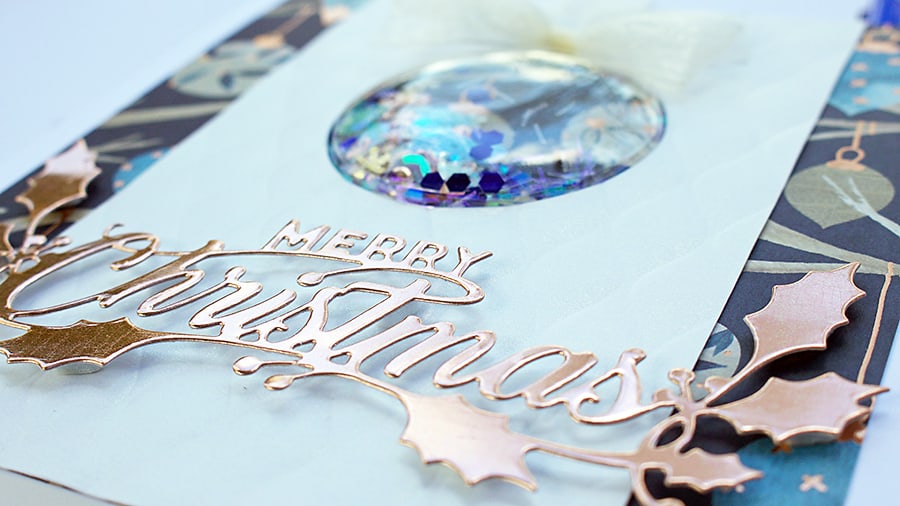 Square Shaker Ornament Card for Christmas