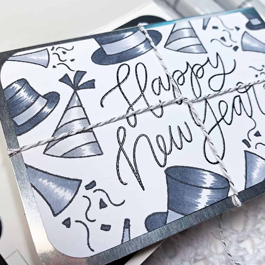 Monochromatic Gift Card Holder for New Years