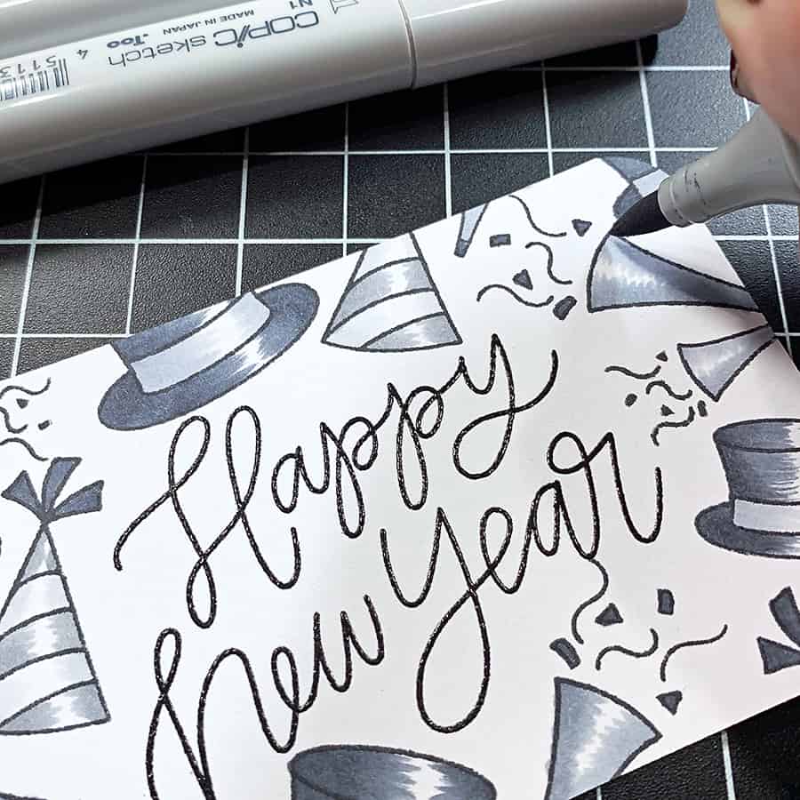 Monochromatic Gift Card Holder for New Years