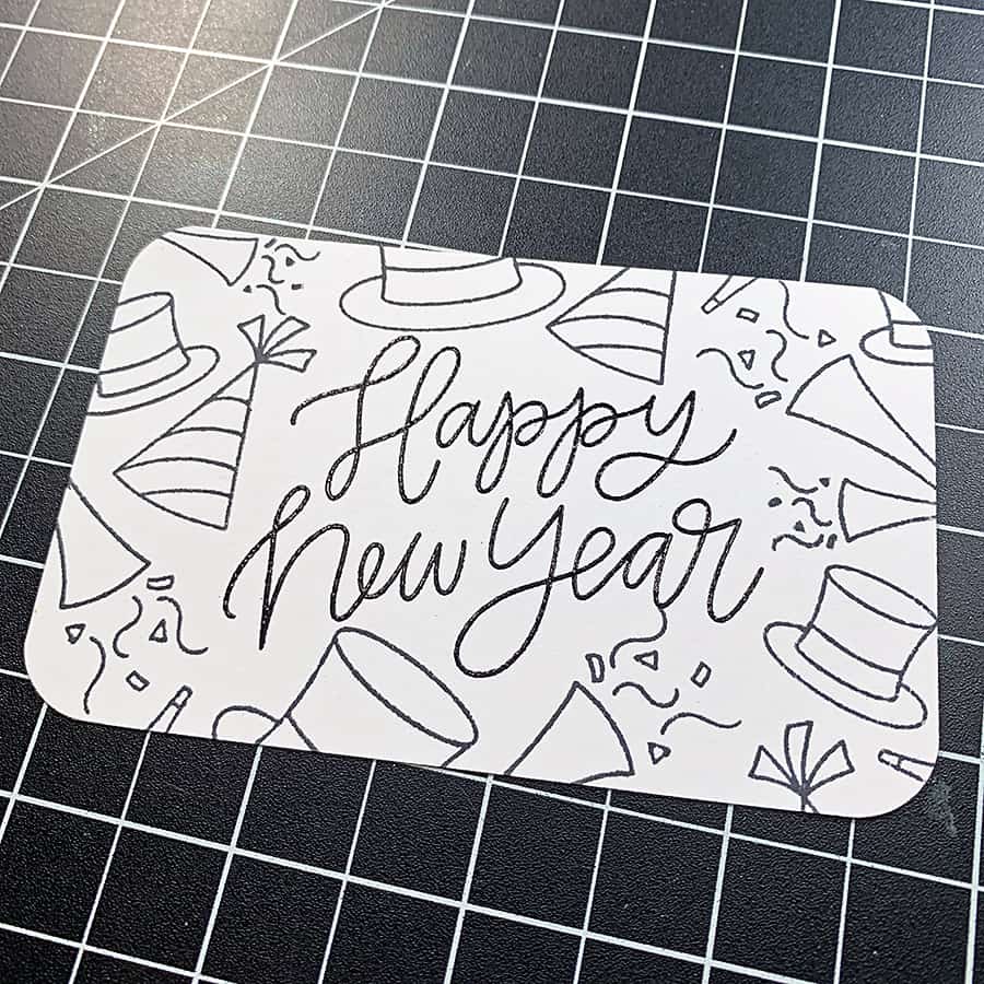 Monochromatic Gift Card Holder for New Years