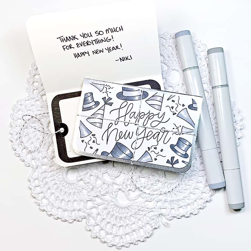 Monochromatic Gift Card Holder for New Years