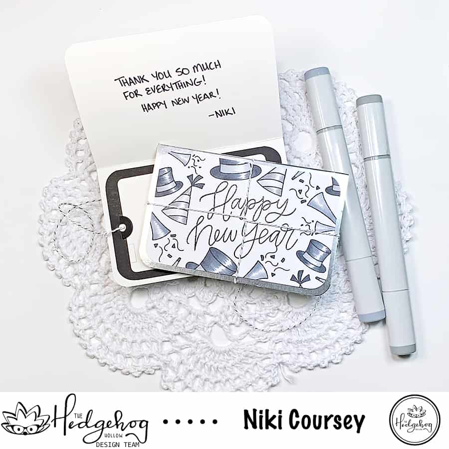 Monochromatic Gift Card Holder for New Years