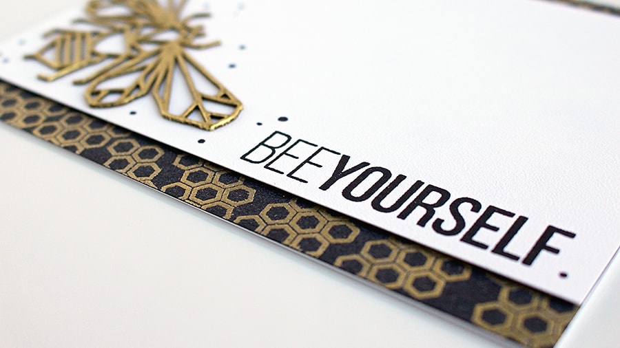 Bee Yourself Honeycomb Card