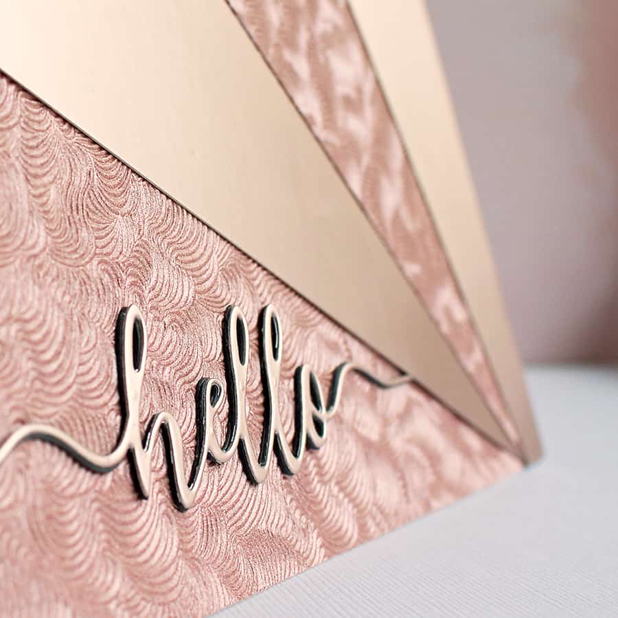 Rose Gold Hello with Craft Perfect Papers