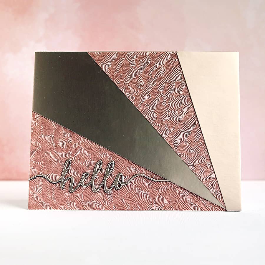 Rose Gold Hello with Craft Perfect Papers
