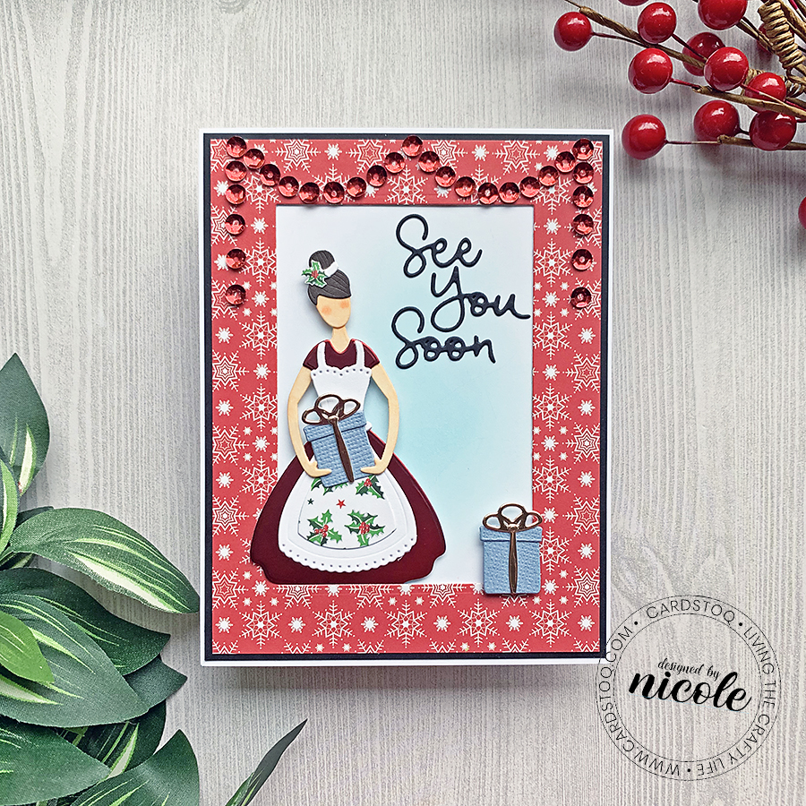 Completed Card! Spellbinders Small Die of the Month: Home for the Holidays