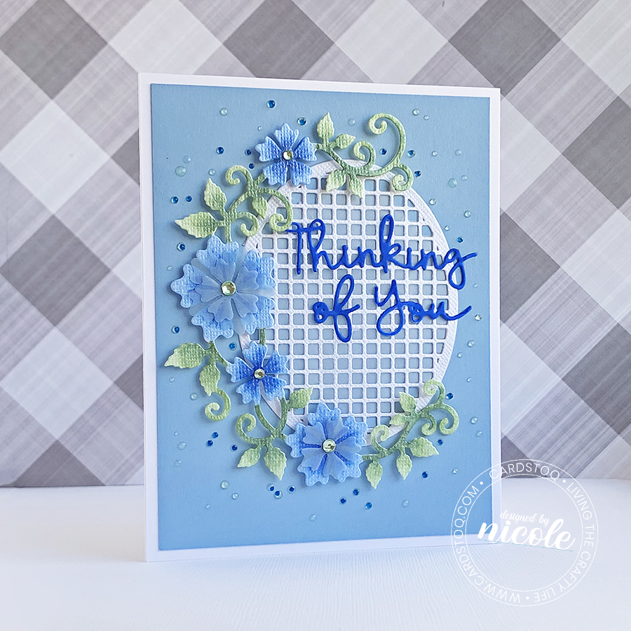 Die-Cut Design: Thinking of You Floral Oval