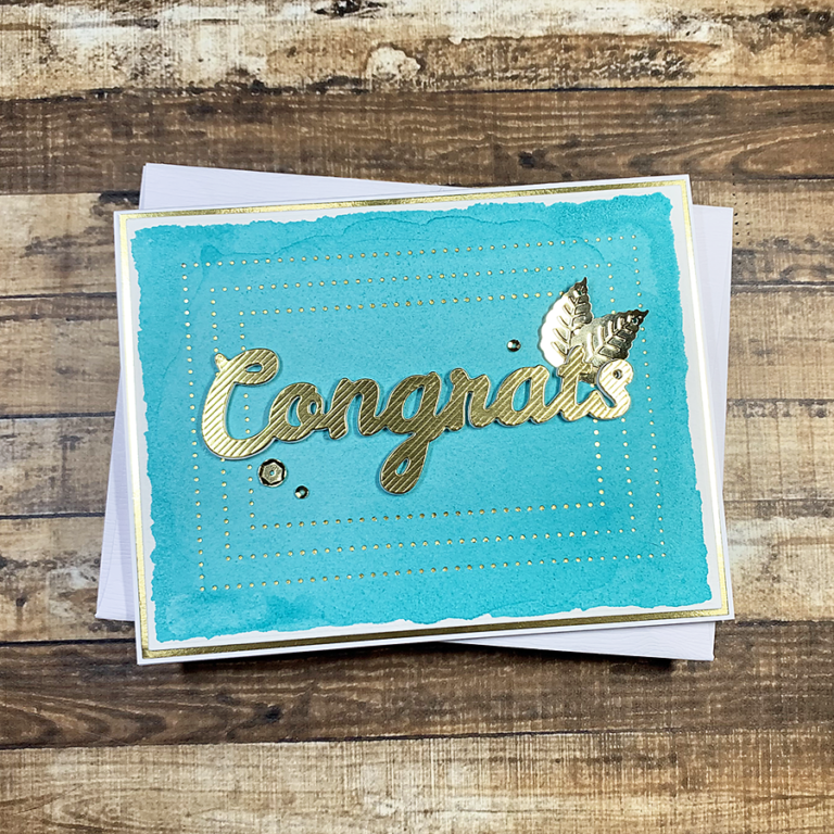 Congrats Card with Spellbinders Modern Essentials Collection